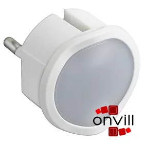   Legrand 050676, Csatlakozódugó Éjszakai Fénnyel, Led-es, Kapcsolható és Fényerőszabályozható, Fehér 