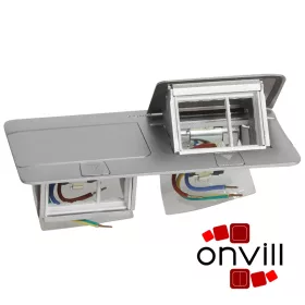   Legrand 054012, Pop-Up Felnyíló Süllyesztett Padlódoboz, 6 (2×3) Modulos, Alumínium