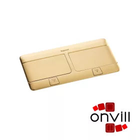   Legrand 054018, Pop-Up Felnyíló Süllyesztett Padlódoboz, 8 (2×4) Modulos, Sárgaréz