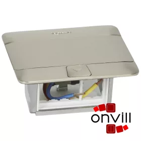   Legrand 054020, Pop-Up Felnyíló Süllyesztett Doboz, 3 (2+1) Modulos, Rozsdamentes Acél