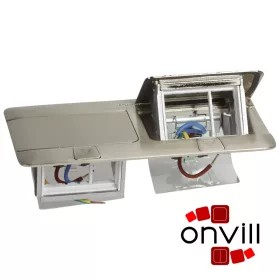   Legrand 054022, Pop-Up Felnyíló Süllyesztett Doboz, 6 (2×3) Modulos, Rozsdamentes Acél