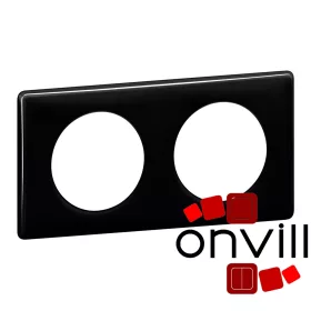 Legrand Céliane kettes keret fekete lakk, Legrand 066682