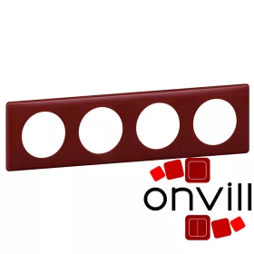 Legrand Céliane négyes keret púder bordó, Legrand 066754