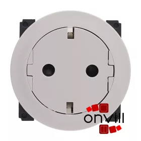   Legrand 067166, Céliane 2P+F Csatlakozóaljzat, Falsíkba Illeszkedő, Fehér Betéttárcsával, Biztonsági Zsaluval, Rugós Bekötéssel