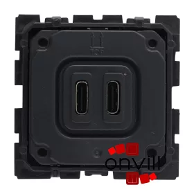   Legrand 067466, Céliane Kettős USB-Ac Töltőaljzat Mechanizmus, Beépített Tápegységgel