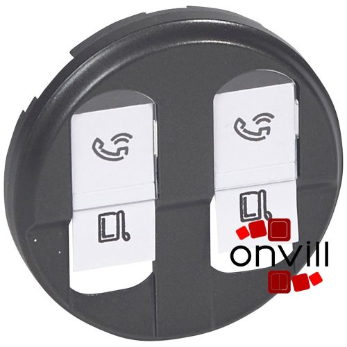 Legrand 067952, Céliane 2XRJ45 Burkolat, Grafit