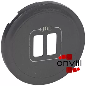   Legrand Céliane 2xUSB töltőaljzat burkolat, grafit, Legrand 067956