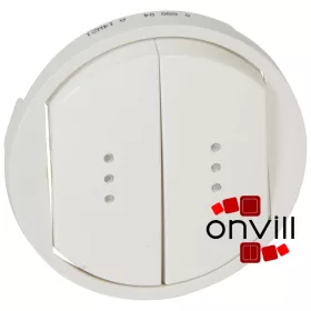   Legrand Céliane kettős billentyű, fényjelzős, fehér, Legrand 068004