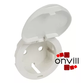   Legrand Céliane 2P+F csatlakozóaljzat burkolat, csapófedeles, fehér, Legrand 068140