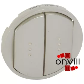   Legrand Céliane kettős billentyű, fényjelzős, titán, Legrand 068304