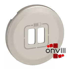   Legrand Céliane 2xUSB töltőaljzat burkolat, titán, Legrand 068556