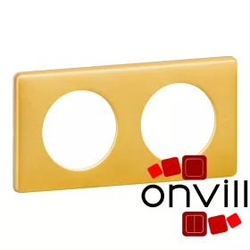 Legrand Céliane kettes keret sárgaréz, Legrand 068792