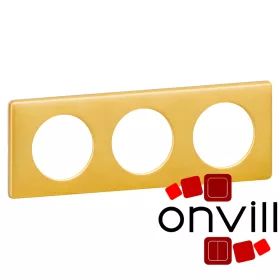 Legrand Céliane hármas keret sárgaréz, Legrand 068793