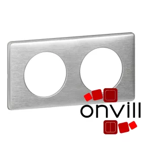 Legrand Céliane kettős keret, alumínium, Legrand 068922