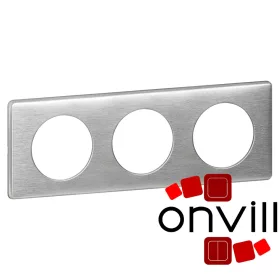 Legrand Céliane hármas keret, alumínium, Legrand 068923