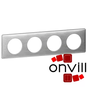 Legrand Céliane négyes keret, alumínium, Legrand 068924