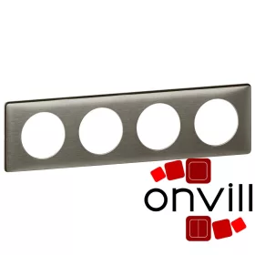 Legrand Céliane négyes keret, wolfram, Legrand 068974