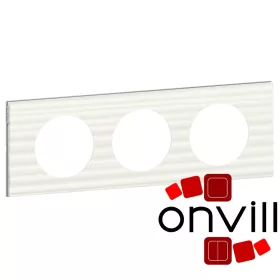   Legrand 069013, Legrand Céliane Hármas Keret, Fehér Corian