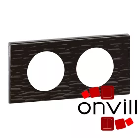   Legrand 069022, Legrand Céliane Kettős Keret, Fekete Corian