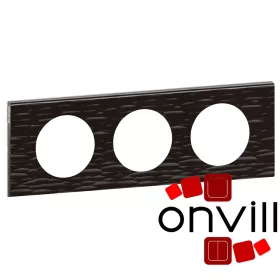   Legrand 069023, Legrand Céliane Hármas Keret, Fekete Corian