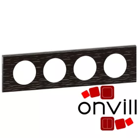   Legrand 069024, Legrand Céliane Négyes Keret, Fekete Corian