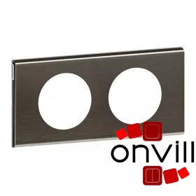   Legrand Céliane kettős keret, sötét nikkel, Legrand 069032