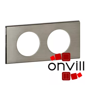   Legrand Céliane kettős keret, rozsdamentes acél, Legrand 069102