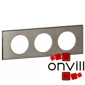   Legrand Céliane hármas keret, rozsdamentes acél, Legrand 069103