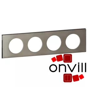   Legrand Céliane négyes keret, rozsdamentes acél, Legrand 069104