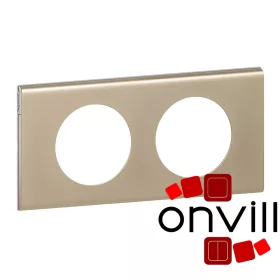   Legrand Céliane kettős keret, világosnikkel, Legrand 069112