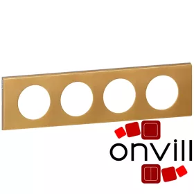   Legrand 069134, Legrand Céliane Négyes Keret, Fényes Bronz