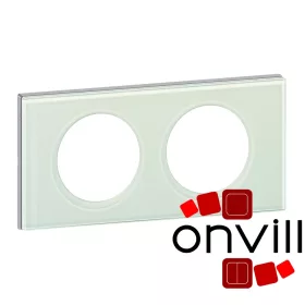 Legrand Céliane kettős keret, fehérüveg, Legrand 069312