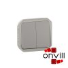 Legrand 069539L, Plexo 55 redőnynyomó elektronikus vezérlésű motorokhoz (3 állású) 6A, szürke