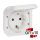 Legrand 069639L, Plexo 55 2P+F csatlakozóaljzat csapófedéllel, csavaros vezetékbekötéssel, fehér