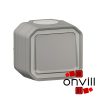 Legrand 069712L, Plexo 55 falon kívüli váltókapcsoló ellenőrzőfénnyel 10A, összeszerelt, szürke