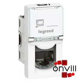   Legrand 076563, Program Mosaic LCS2 Rj45 Aljzat Cat 6 STP, 1 Modul, Fehér