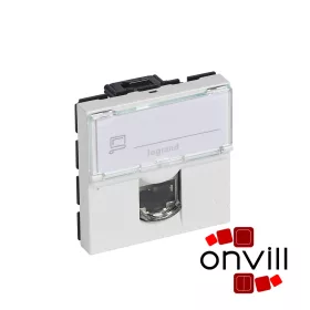   Legrand 076564, Program Mosaic LCS2 Rj45 Aljzat Cat 6 UTP, 2 Modul, Fehér