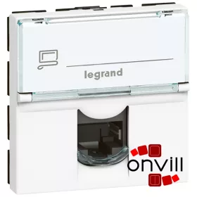   Legrand 076565, Program Mosaic LCS2 Rj45 Aljzat Cat 6 FTP, 2 Modul, Fehér