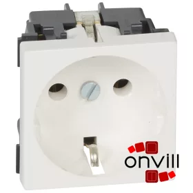   Legrand 077210, Program Mosaic 2P+F Aljzat, Csavaros, 2 modulos, Fehér