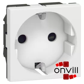   Legrand 077211, Program Mosaic 2P+F Aljzat Biztonsági Zsaluval, Rugós, 2 modulos, Fehér