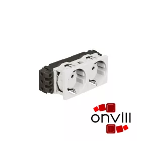   Legrand 077602, Program Mosaic 2X2P+F DLP Aljzat, Sínezett, Csavaros, Fehér