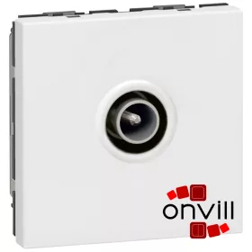   Legrand 078782, Program Mosaic TV Aljzat Végzáró 1,5 dB, 2 modulos, Fehér