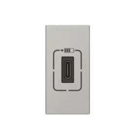   Legrand 079389, Program Mosaic USB-C - 230 V - 5 V, 1 Modulos, Alumínium