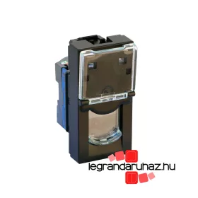   Legrand 079461L, Program Mosaic LCS2 Rj45 Aljzat Cat 6 UTP, 1 Modul, Fekete