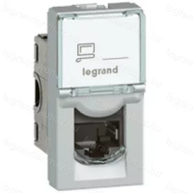   Legrand 079462, Program Mosaic LCS2 Rj45 Aljzat Cat 6 FTP, 1 Modul, Alumínium