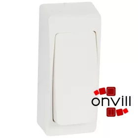   Legrand 086085, Oteo Falon Kívüli, Keskeny Egypólusú Nyomó Kerettel, Fehér