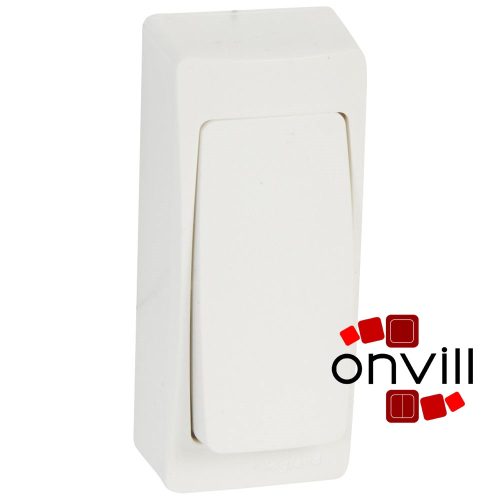 Legrand 086085, Oteo Falon Kívüli, Keskeny Egypólusú Nyomó Kerettel, Fehér