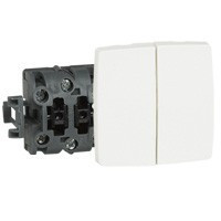 Legrand 086120, Oteo Falon Kívüli, Kettős Váltókapcsoló, Fehér
