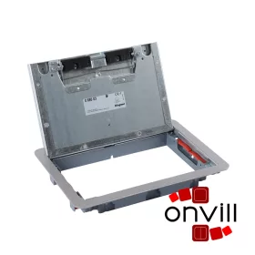   Legrand 088003, Rozsdamentes Acél Fedél, 8/12 Modulos, Standard Padlódobozhoz, MAX. 8mm Burkolattal