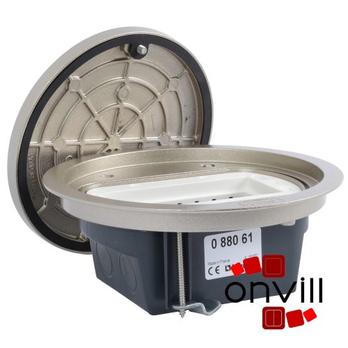 Legrand 088061, IP66-os Padlódoboz, Levehető Fedővel, Rozsdamentes Acél Borítással, 4 Modul Befogadására